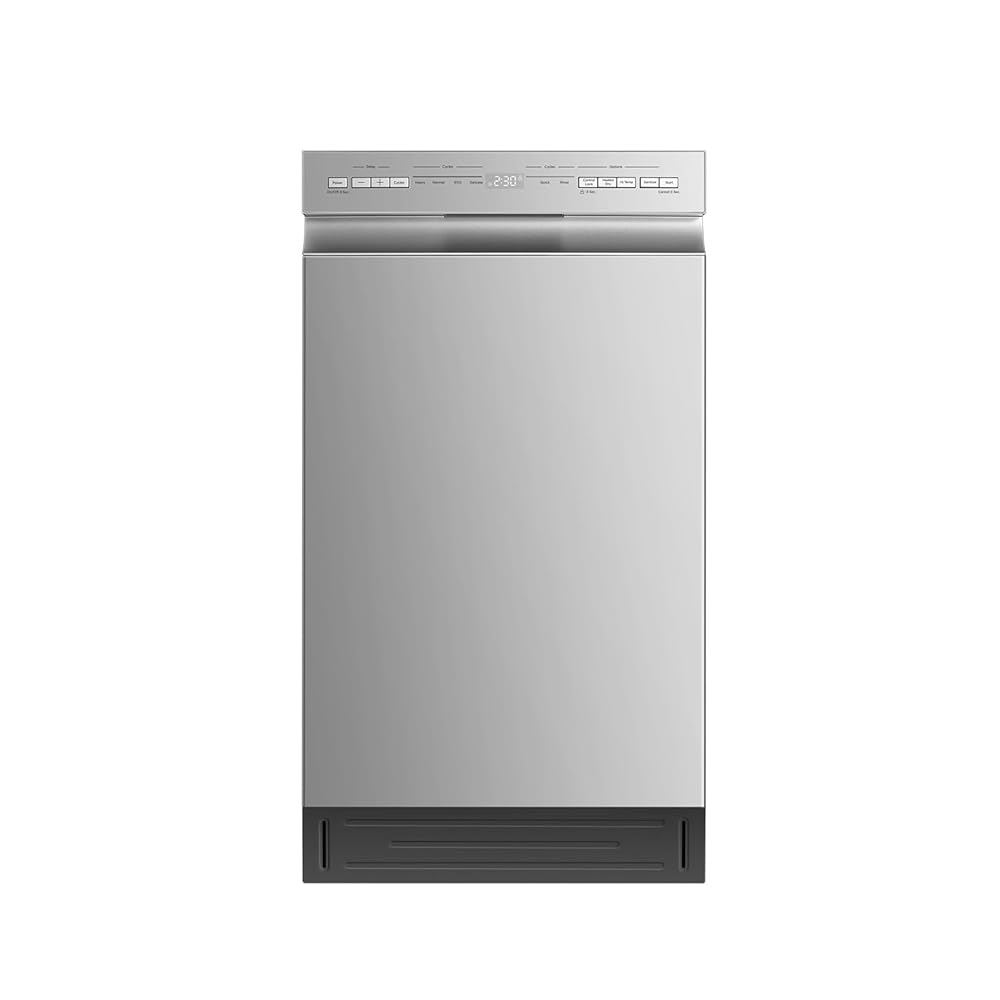 Midea MDF18A1AST Built-in Dishwasher with 8 Place Settings, 6 Wash Applications, Stainless Metal Inside, Heated Dry Function, Vitality Star Licensed