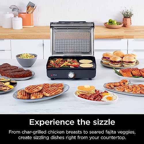 Ninja 14-Inch Electrical Griddle and Indoor Grill – Perfect for Steak, Burgers, Salmon, Greens, and Extra – Nonstick Pancake Griddle, Dishwasher Protected, 500°F, Even Cooking,...