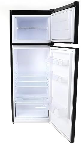 West Bend WBRT73B Compact Freestanding Fridge, 7.4 cu.ft, Slim Design, Black